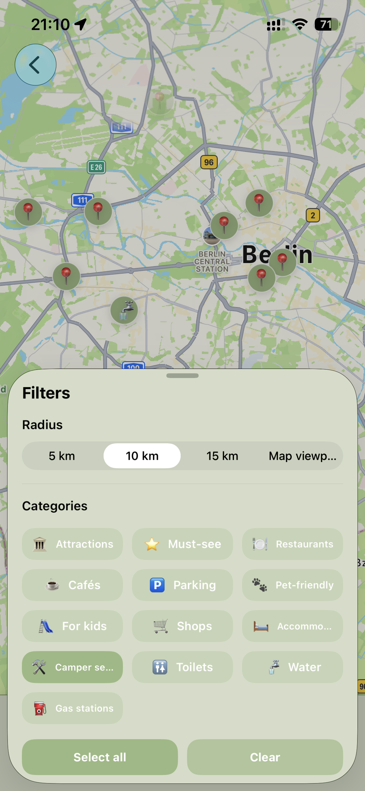Mapa: punkty w pobliżu